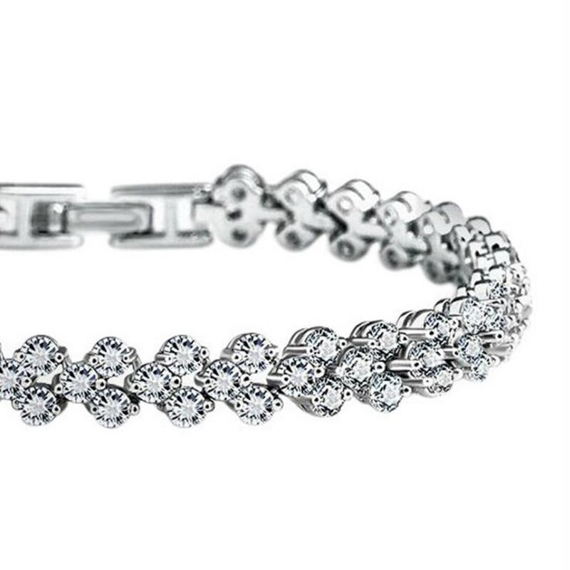 Bracelets en chaîne Zircon pour femmes et filles, bijou délicat en argent Sterling 925, bijoux d'anniversaire, à la , LY270