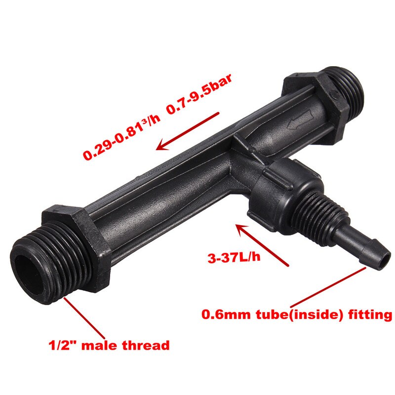 NuoNuoWell 1/2 ''3/4" 1 inch Irrigatie Venturi/Ozon-Water Meststof Mixer Injector Landbouw Tuin: A