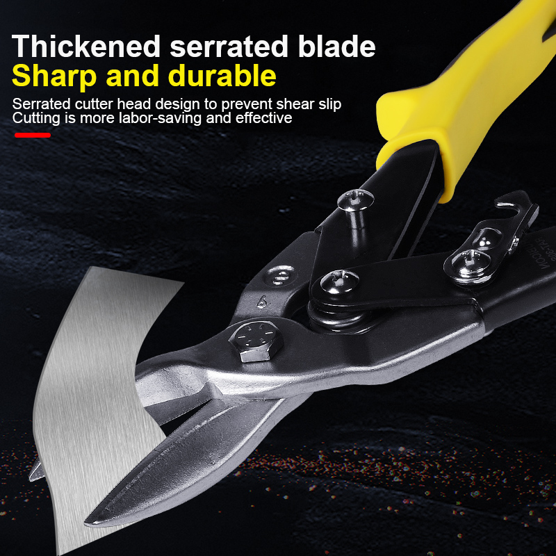 Aviation Scissor Tin Snips Metal Snip Iron Plate Cut Shear Industrial Work Metalworking Iron Cutter Hand Tool