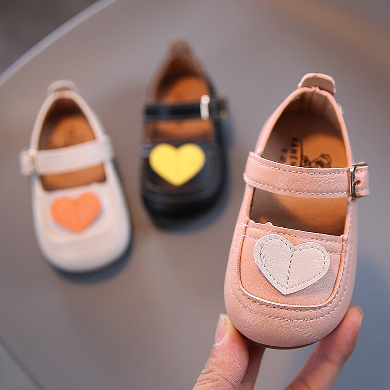 Hartvormige Prinses Schoenen Peuter Baby Meisje Enkele Schoenen Zachte Zool Vrouwelijke Zuigeling Kinderschoenen Comfort Non-Slip