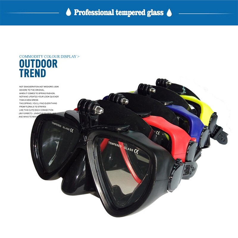 Duikbril Masker Sport Scuba Met Onderwater Camera Mount Gehard Glazen Masker Apparatuur HT15-0024