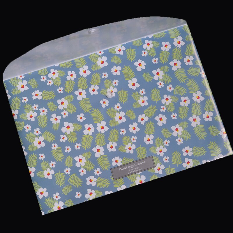 Petites fleurs florales A4 dossier Document classeur sac papeterie sac Carpeta fichier sac papier Document école fournitures de bureau