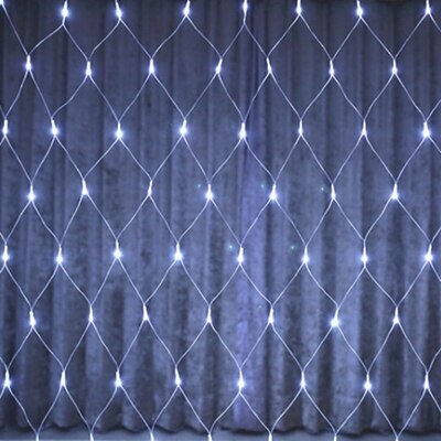 220V Led Net Mesh Fairy String Licht 1.5X1.5M 3X2M 6X4M garland Gordijn Kerst Fairy Light Wedding Party Licht: White / 4MX6M