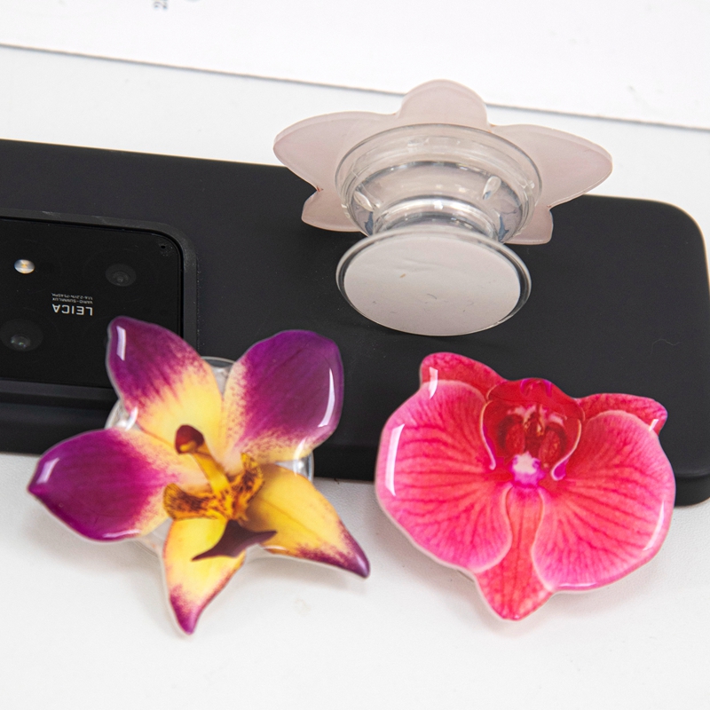 Orchid Phone Grip Holder Phalaenopsis Phone Grip Tok Folding Ring Foldable Cymbidium Griptok Case Cell Phone Bracket