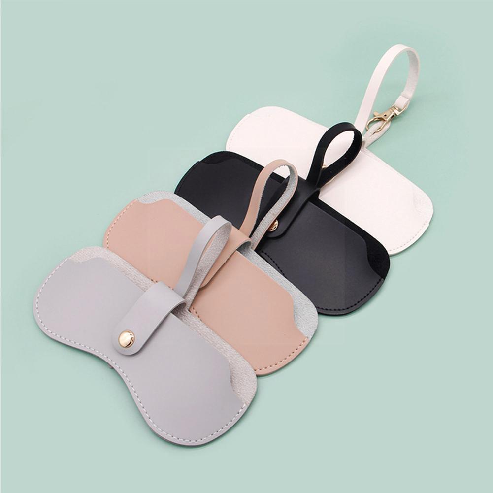 Portable PU Leather Snap Glasses Case Glasses Container Cover Ultra-thin Glasses Case Unglasses Eye Box Storage