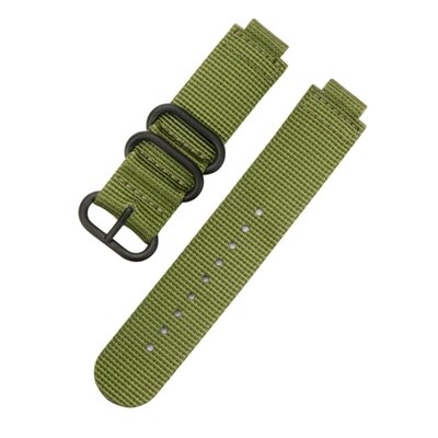 Correa para Garmin Forerunner 235, correa de nailon para Garmin Forerunner 220/230/235/620/630/735XT/235Lite, accesorio: green black buckle