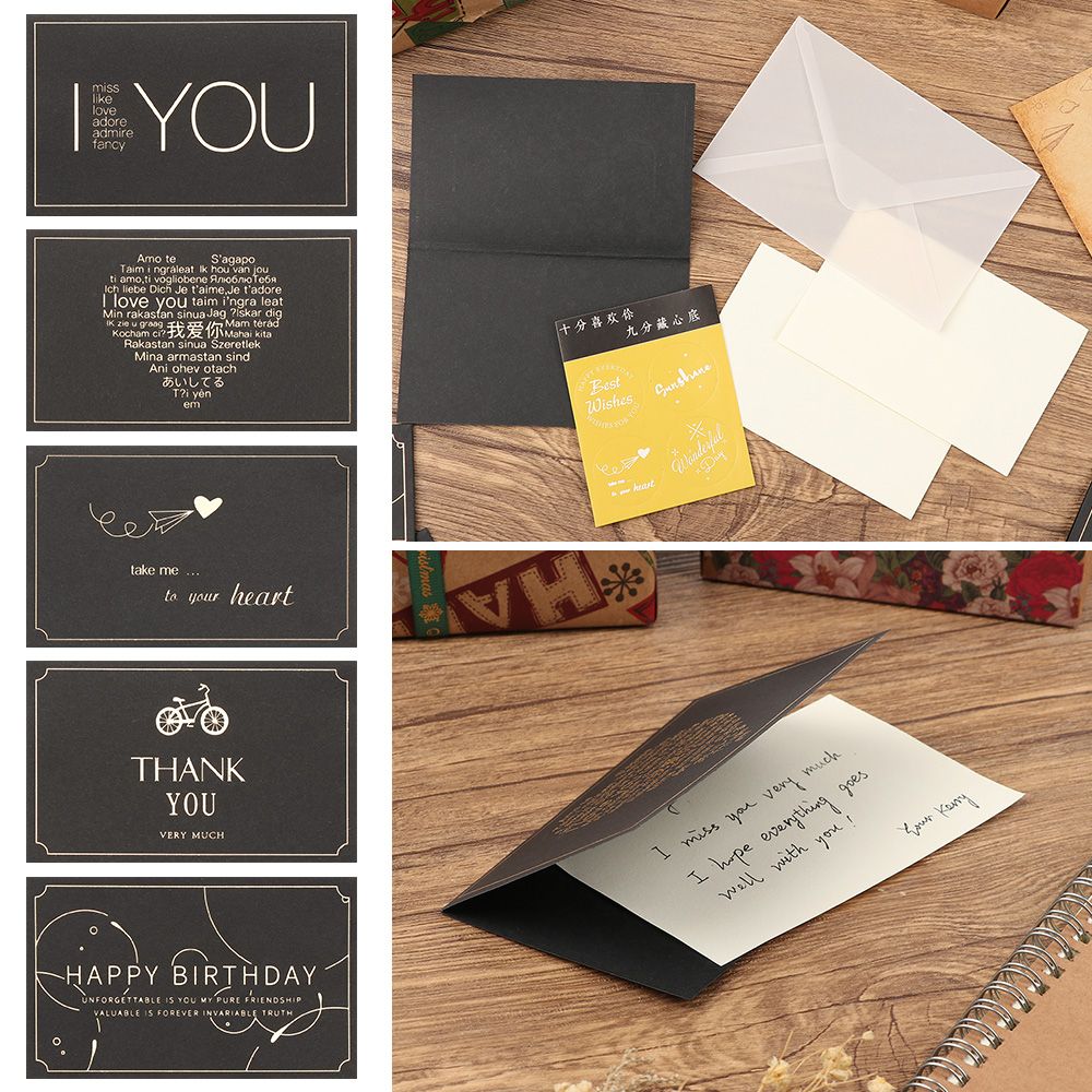 3 Set Thanks Cards Greeting Card Card with Envelop... – Vicedeal