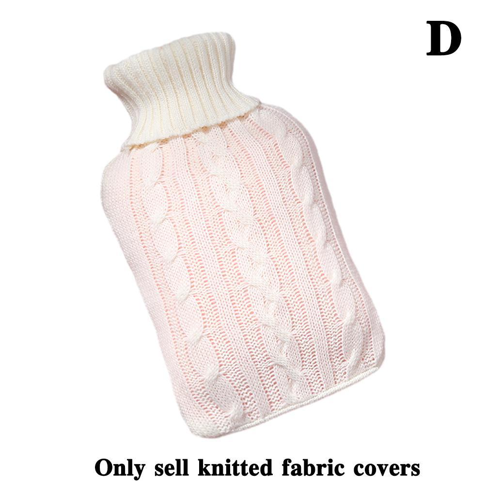 2000ml waterfles gebreide hoes effen kleur watergevulde winter zachte tas hoes hoes handdoek waterverwarmer  q9 l 2: D
