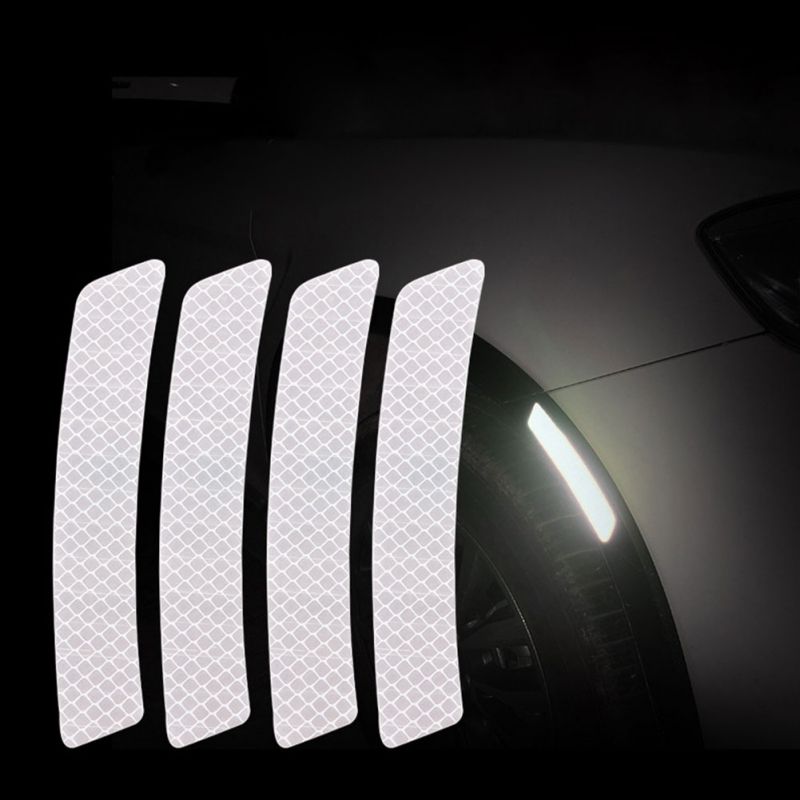 Auto Car Wheel Reflective Safety Warning Strip Tape Car Bumper Reflective Strips Secure Reflector Stickers
