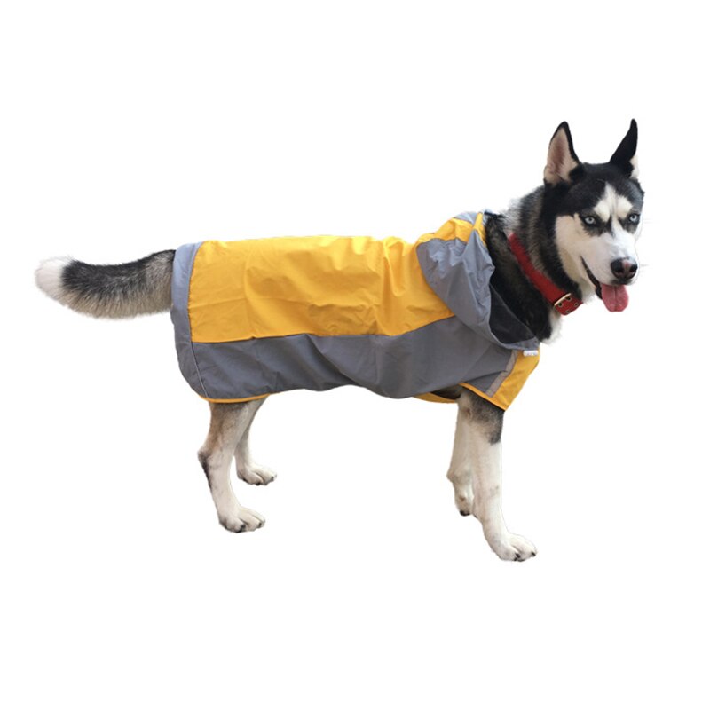 Chubasquero para perro grande al aire libre, ropa impermeable para perro grande, chaqueta de lluvia reflectante para perro mediano y grande, poncho de malla transpirable