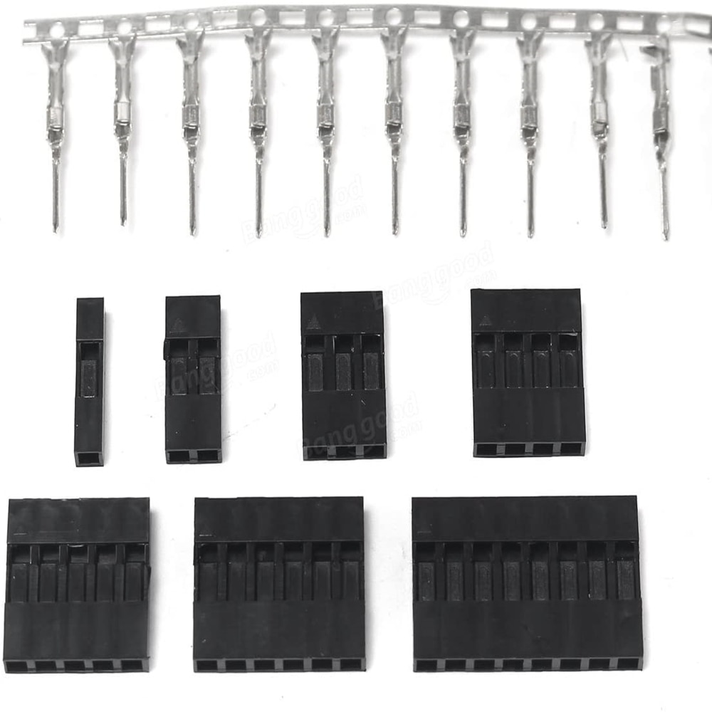Cable de línea de puente Dupont de 310mm, 1/2/3/4/5/2,54, conector de pines macho + hembra, Kit DIY con carcasa de plástico, 6/8 unids/lote