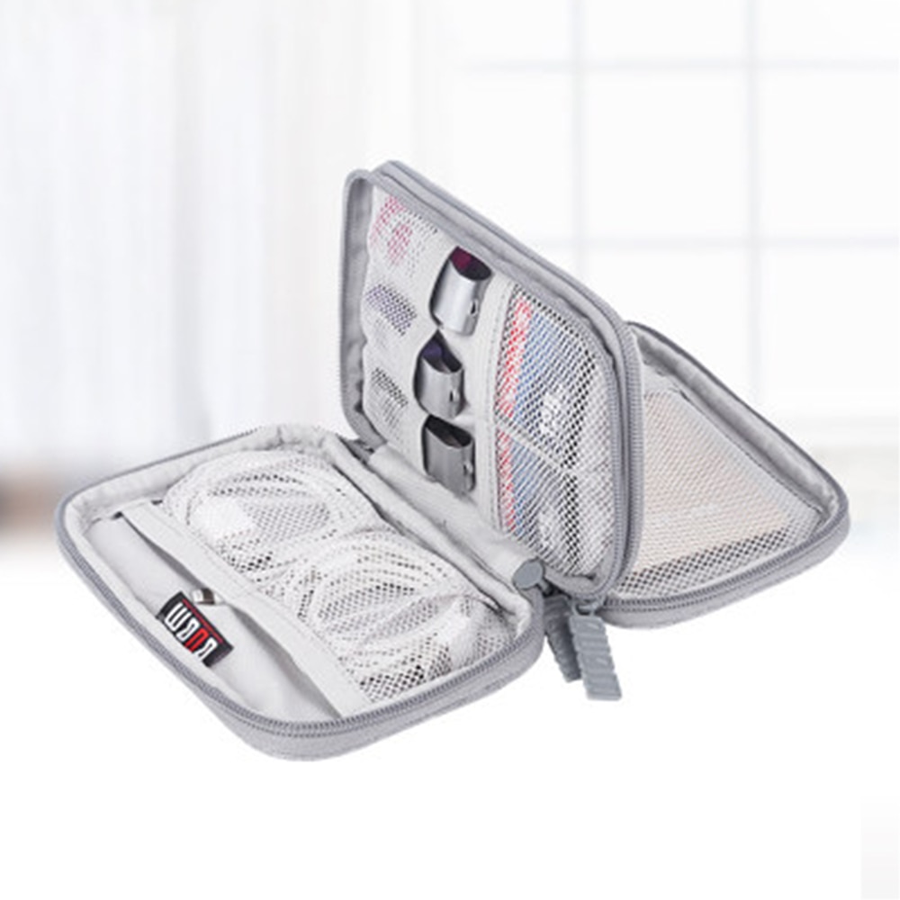 Travel Organizer Bag Pouch,Mini Electronic Accessories Storage Bag for Power Bank, Phone,USB Cables and Other Phone Kits