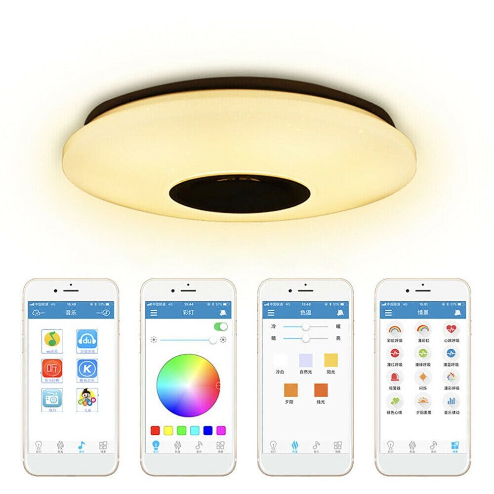Dimmable Smart Music LED Ceiling Lights RGB APP Remote Control Bluetooth Ceiling Lamp Modern ceiling+lights Bedroom Lamps