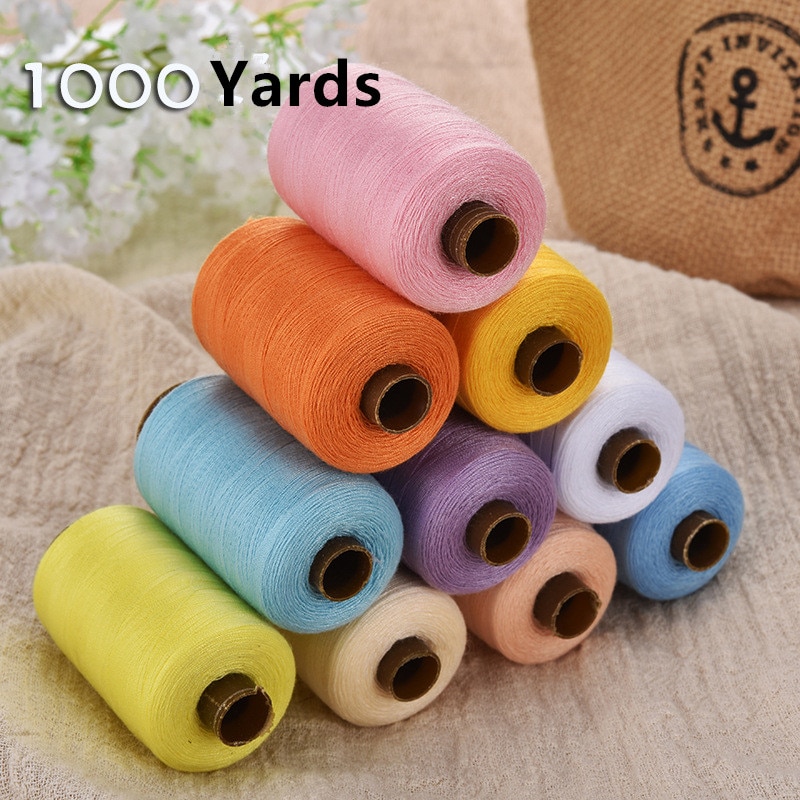 1000 Yards 24 Stks Multicolor Machine Borduurgaren Naaien Polyester Threads Naaigaren Craft Patch stuurwiel Levert