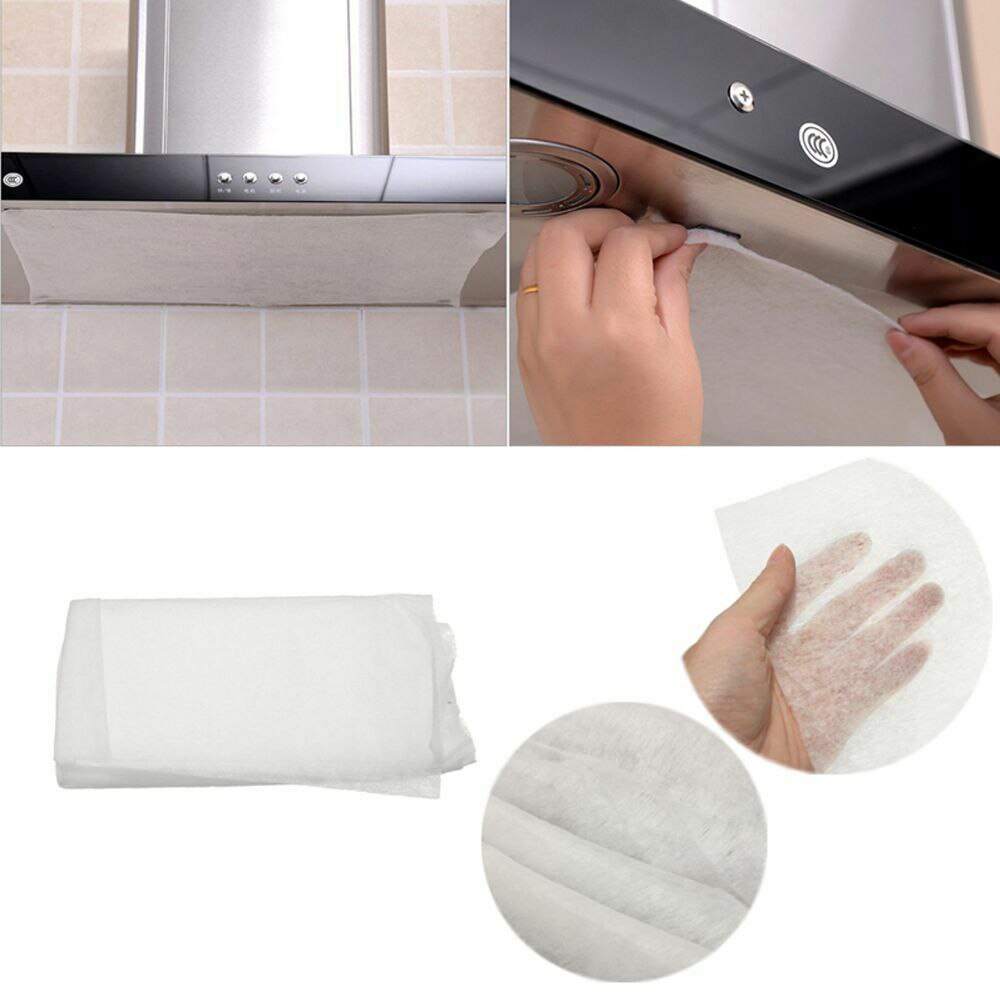 Campana extractora de tela no tejida, filtro de grasa, Extractor de ventilación, campana extractora, algodón absorbente de aceite, suministros de cocina 10 Uds