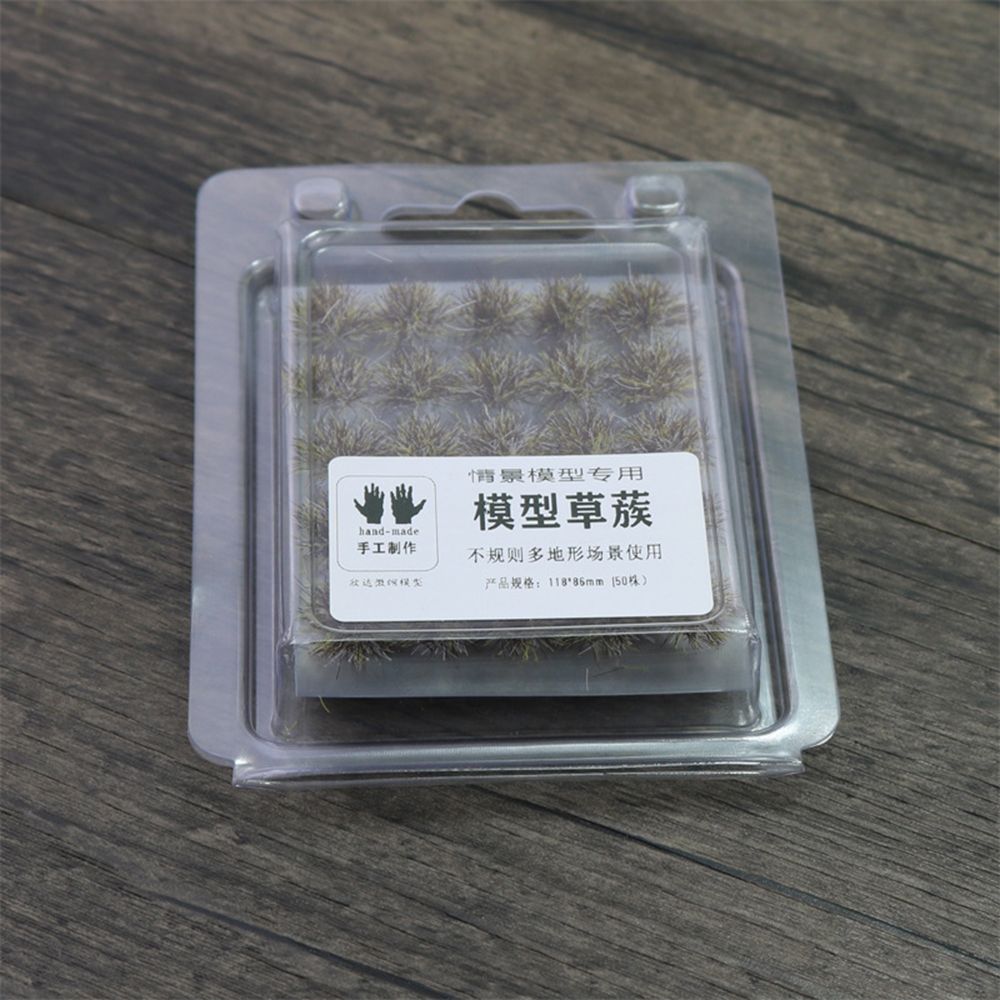 50PCS 5mm Landscape Multi-terrain Sand Table Scene Simulation Model Plant Cluster Miniature Grass Bushes Artificial Grass Tufts