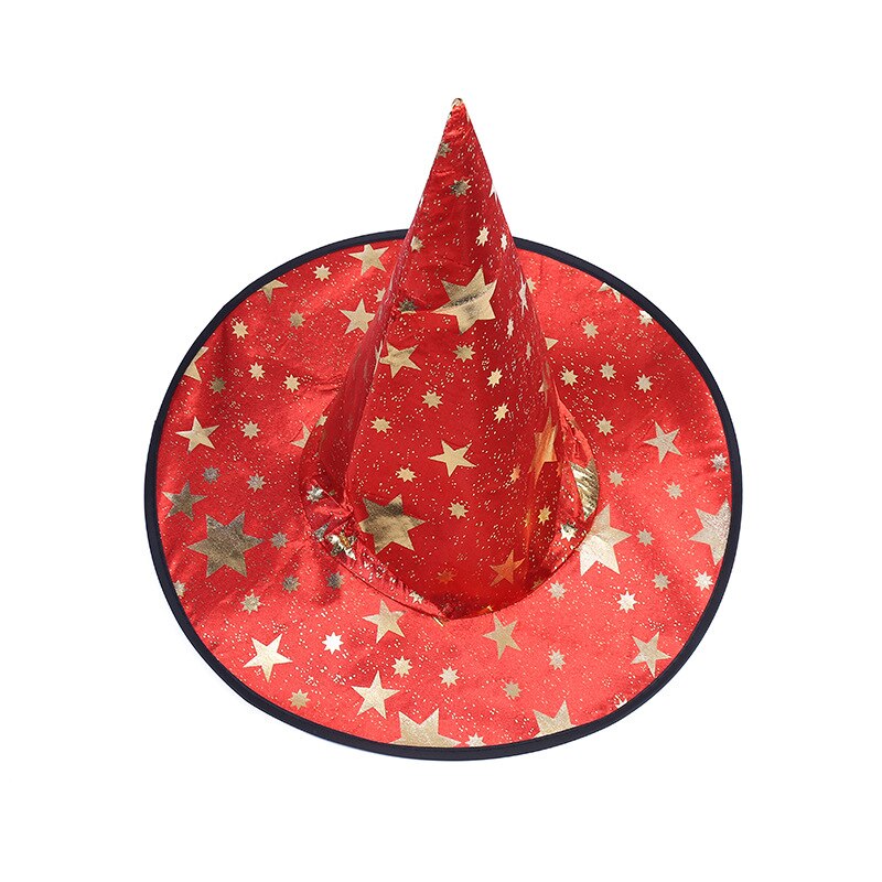 Sombreros de bruja para mascarada, sombrero de mago con cinta, gorros de , accesorios para disfraces de Cosplay, decoración de de Halloween: red