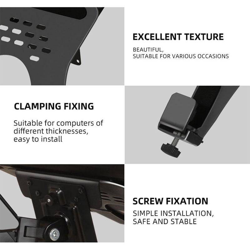 10-16" Monitor Holder Laptop Tray Holder Computer Support Base Notebook Stand (Only The Tray Without Arms) Load 4.5kg VESA XY360