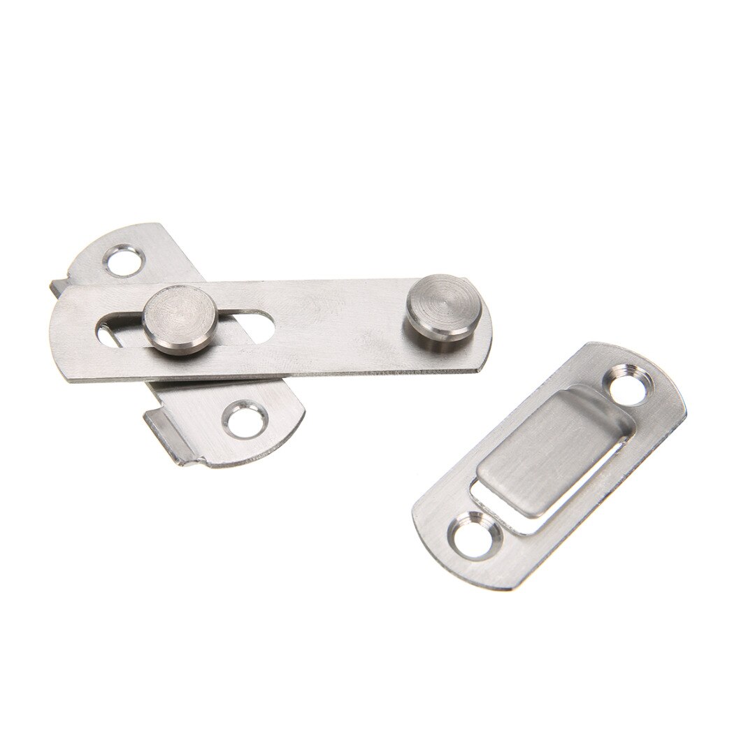 Small Door Guard Latch Bolt Set Sliding Door Latch Lock Stainless Steel DIY Home Safety Chain Door Hardware With 4 Screws
