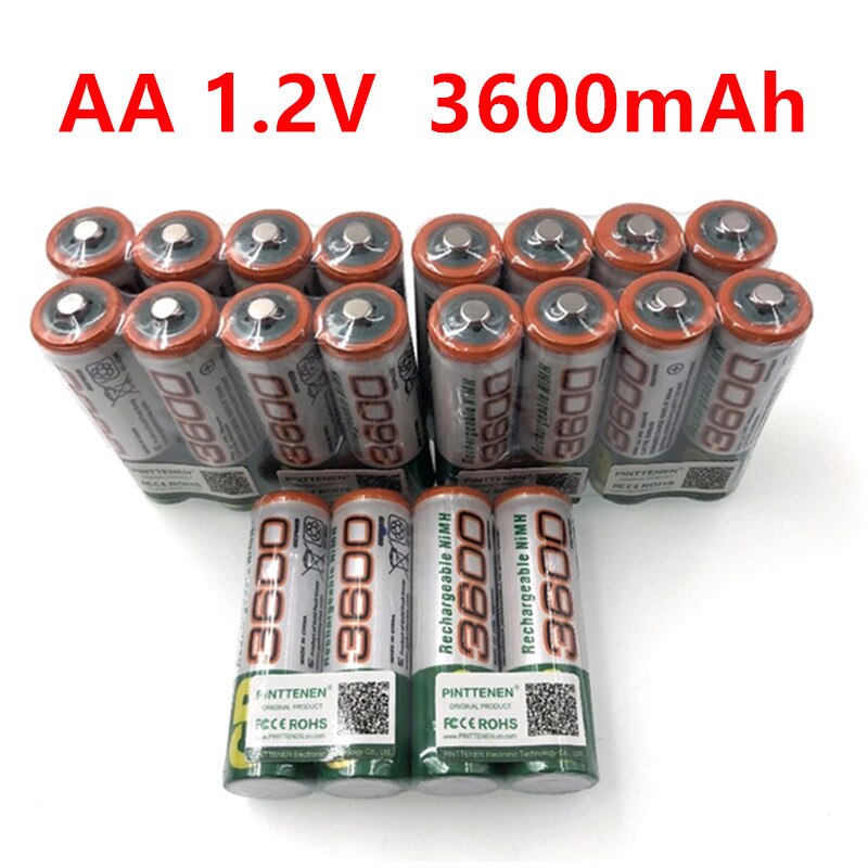 Ni-Mh Aa 1.2V Aaa 3600Mah Alkaline Oplaadbare Batterij MP3 Zaklamp Speelgoed Horloge Speler Vervanging