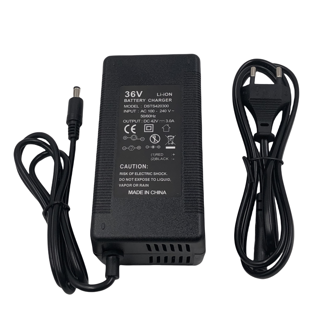 Caricatore per scooter elettrico 36V E bicicletta Caricatore 42V3A per caricabatteria agli ioni di litio serie 10 36V 37V DC 5,5 mm * 2,1 mm ricarica rapida