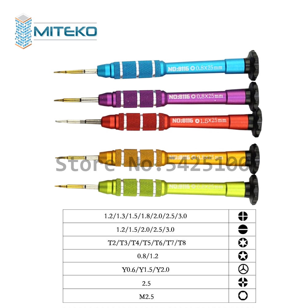 Præcisionsskruetrækker  t2 t3 t4 t5 t6 torx multifunktionsværktøj til smartphones, der åbner reparationsværktøjer