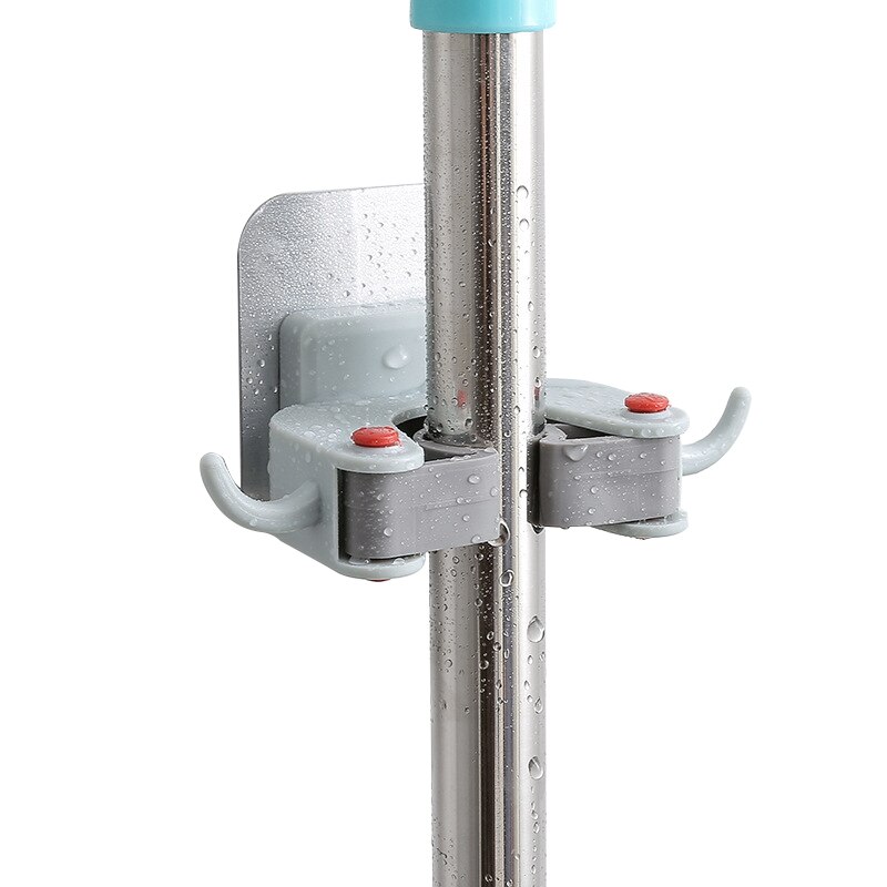 Cleaning Tools Holder Home Mop Clip Mop Hooks No Trace Mop Holder Bathroom Rack Household Organizer Kitchen Wall Sticker Rack