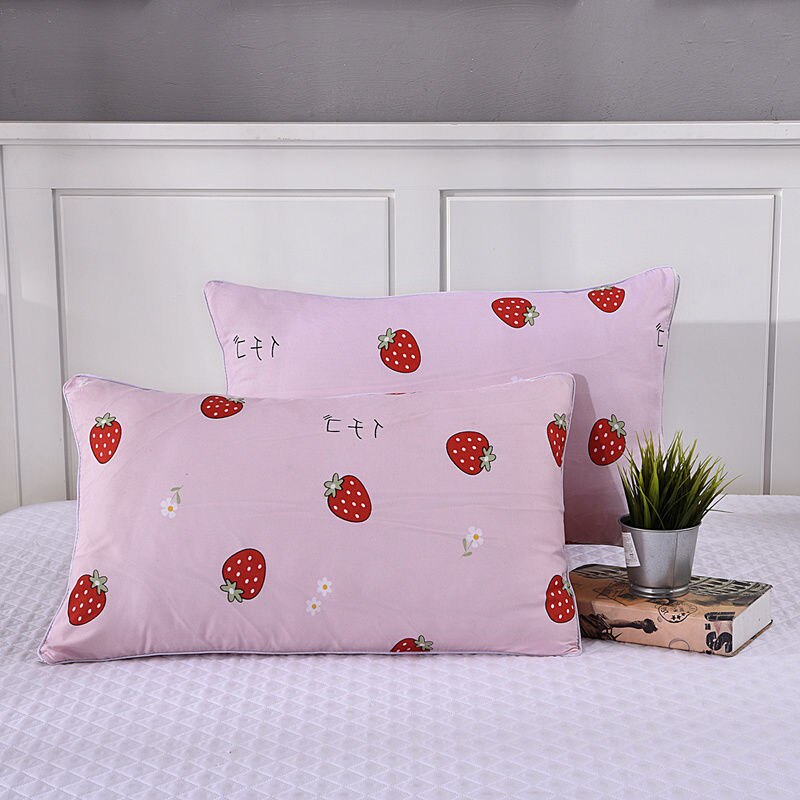 Huishoudelijke Leuke Print Patroon Bed Versiering Kussensloop 1 Paar Rechthoekige Katoen Kussensloop Volwassen Student Slaapkamer Gebruik Kussensloop: color 3-40x60cm-2pcs