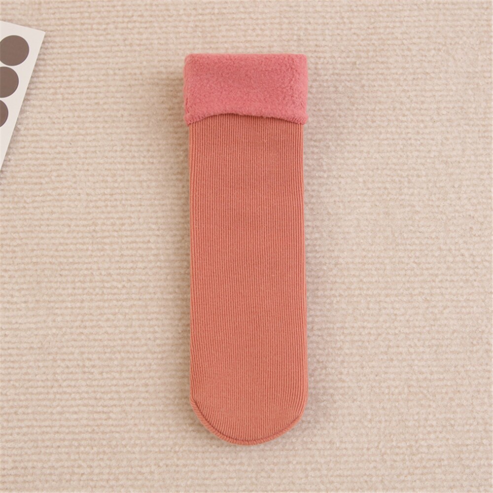 Women's Winter Thicken Warm Thermal Socks for women Solid Black soken Seamless Wool Floor Cashmere Home Snow Boots socks for men: A women