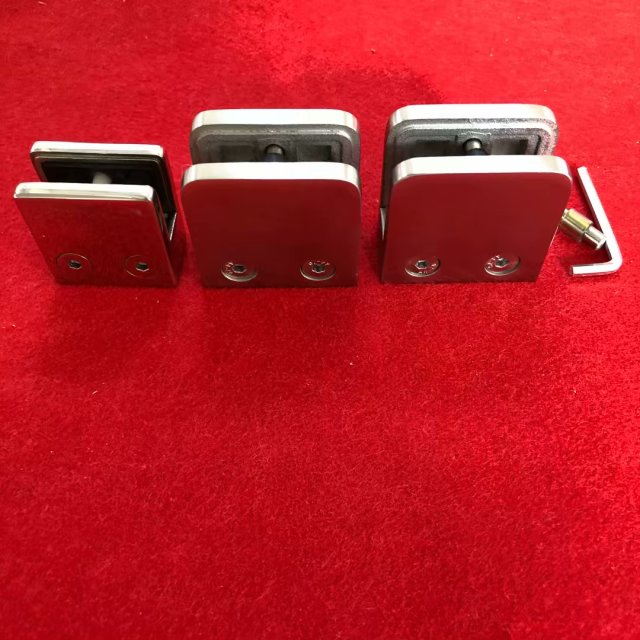 High Polished Stainless Steel 316 Square Post Glass Railing Clamp