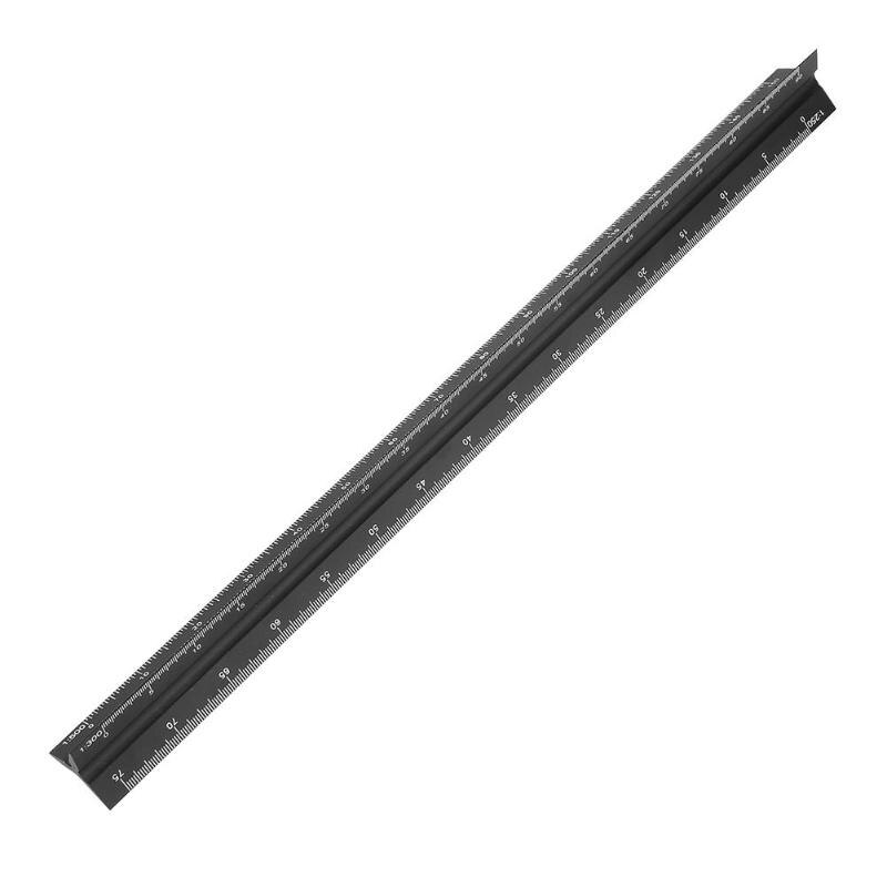 30cm architecte ingénieur technique Triangle échelle règle en alliage d'aluminium précis argent règle dessin outil à main accessoires: huge comparison