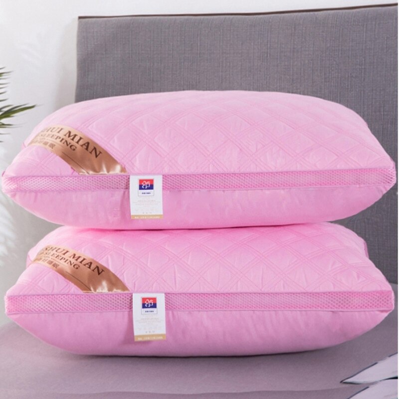 Almohada tridimensional de algodón y seda para el hogar almohada elástica suave de 5 estrellas para Hotel, almohadas para dormir para dormitorio, 1 unidad