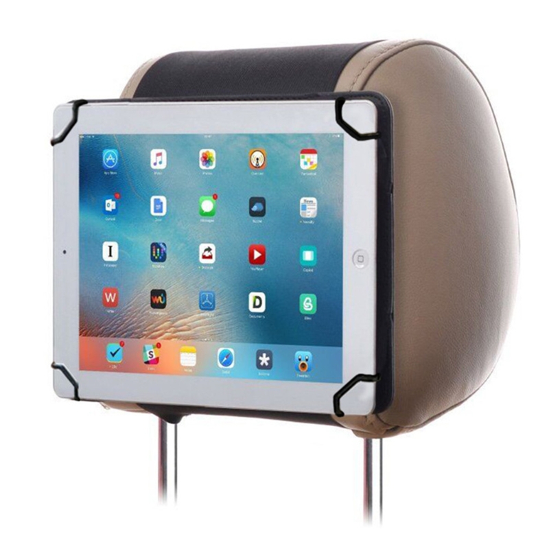 Universell holder for nakkestøtte for bil for 9.6-10.1 tommers ipad air pro galaxy tab -26b