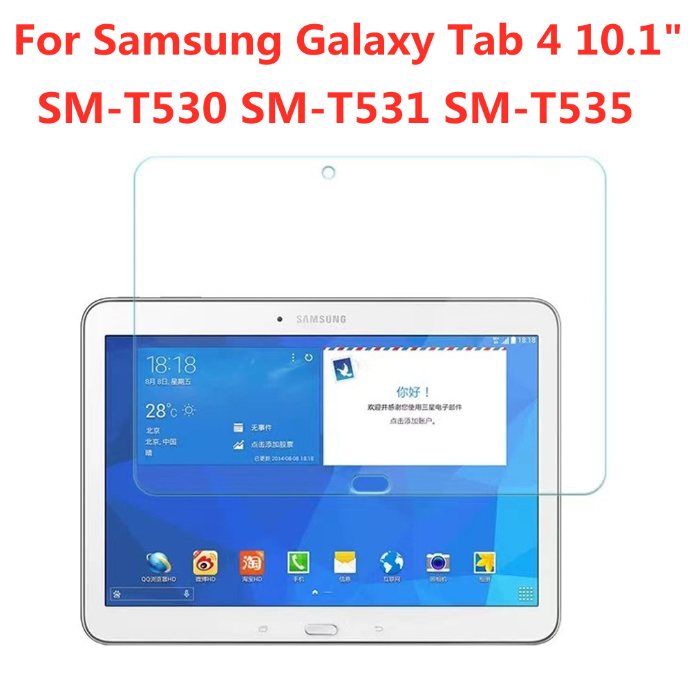 9H Tempered Glass For Samsung Galaxy Tab 4 10.1 Inch Screen Protector SM-T530 T531 T535 Explosion Proof HD Clear Protective Film: Default Title