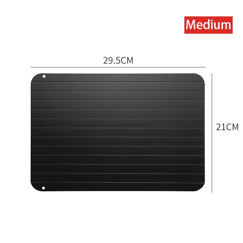 Placa de descongelación rápida portátil de aluminio, bandeja para descongelar carne fresca y saludable, utensilios para comida, herramientas de cocina, 1 unidad: 29.5x21x0.2CM
