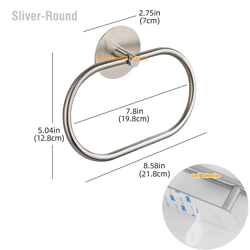 Adhesive Stainless Toilet Paper Holder Bathroom Wall Mount Storage Stand Kitchen Roll Paper Tissue Towel Dispenser Napkins Rack