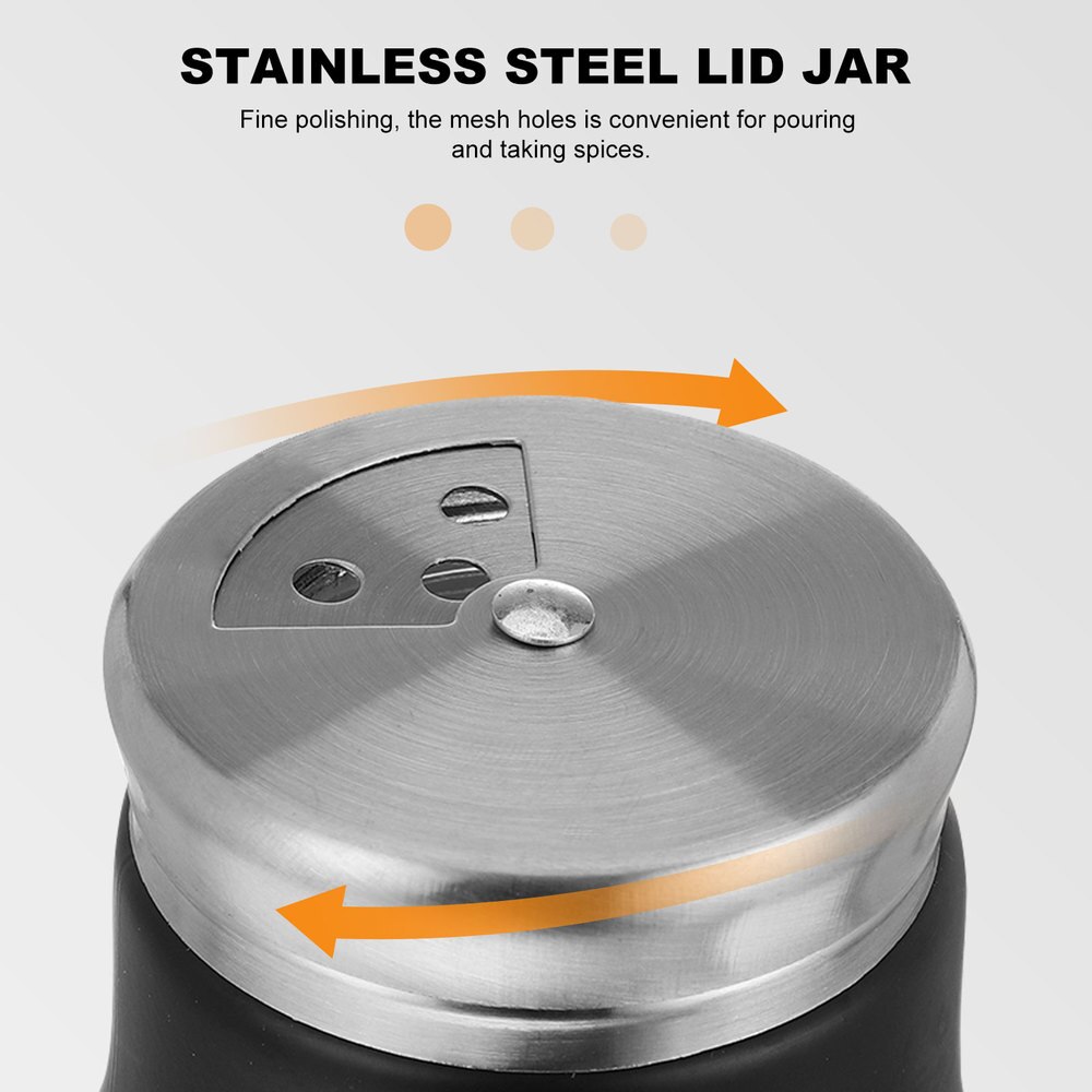 2Pcs Stainless Steel Lid Seasoning Bottle Pepper Salt Shaker kitchen seasoning shaker Kitchen Supply