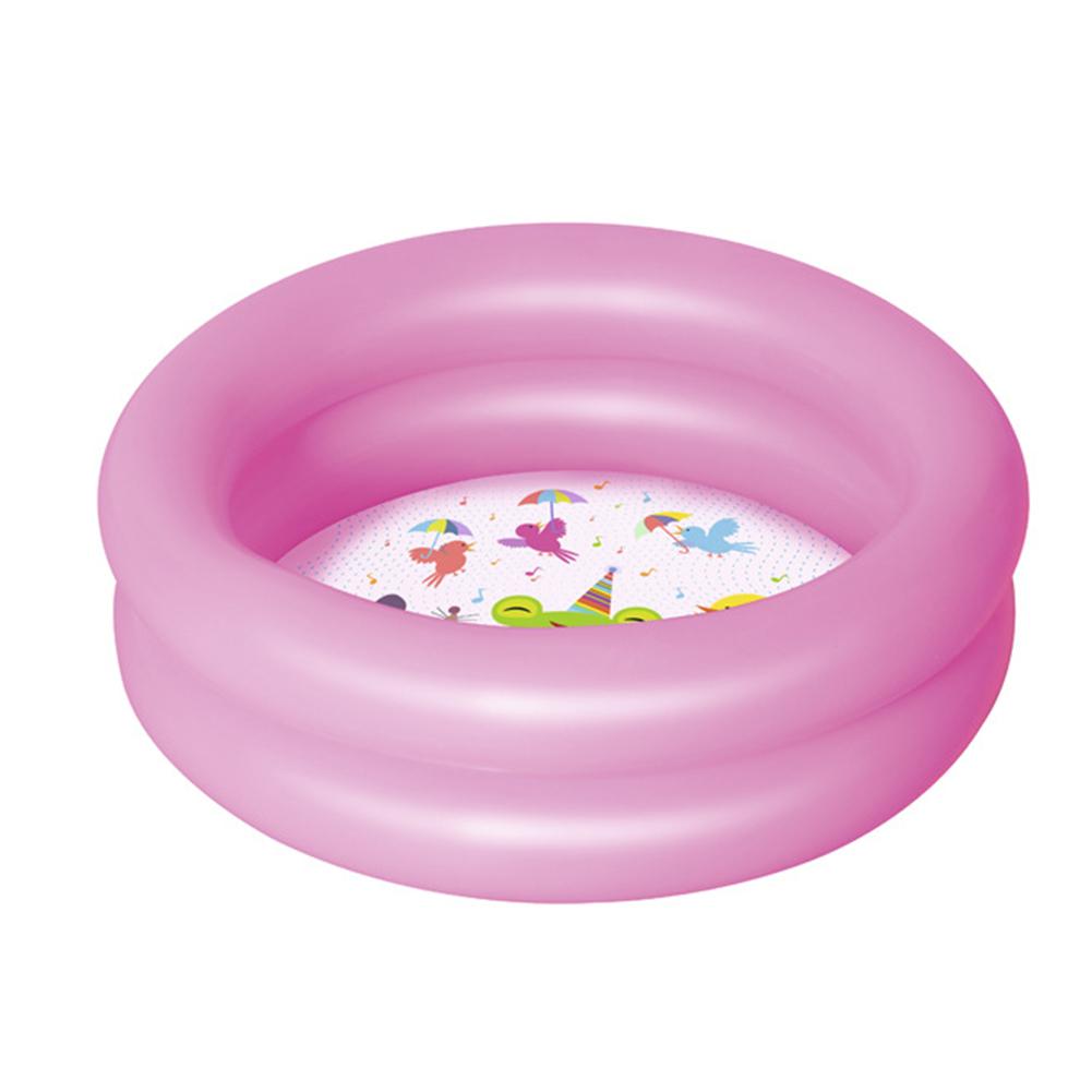 Muduo-piscina inflable para bebé, juguete infantil para niños, bañera redonda, portátil, para deportes al aire libre: Rosa