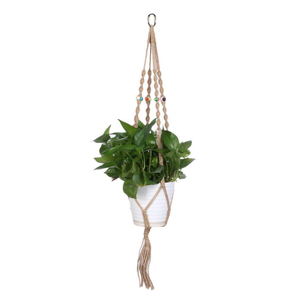 Handmade Macrame Plant Hanger Flower / Pot Hanger Pot Tray for Wall Decoration Countyard / Garden Pot Tray for Plant: 08