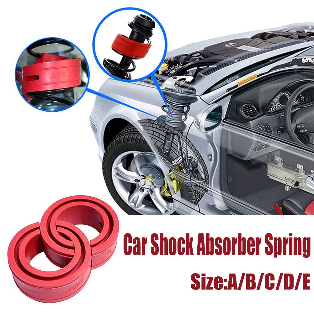 2PCS Red Color Car Shock Absorber Spring Bumper Power Auto Buffers A/B/C/D/E/ Type Springs Bumpers Cushion