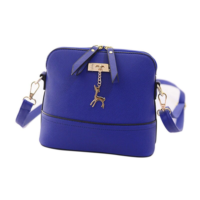 Women Messenger Bags Vintage Small Shell Leather Handbag Casual Bag Handbag Women Bags Handbags Women Famous Brands: blue