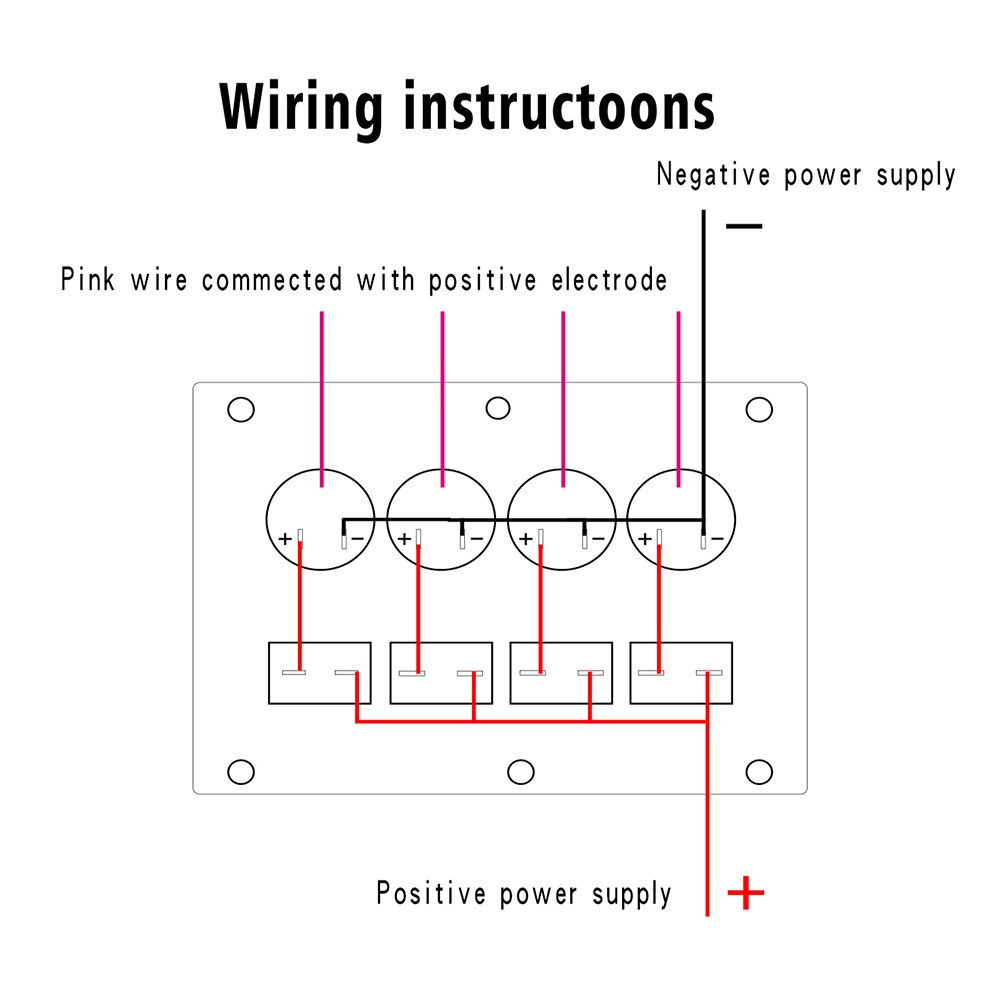 12-24V Universal RV Auto Yacht Cab Single Touch Panel Retrofit Control 4 Position Illuminated Switch