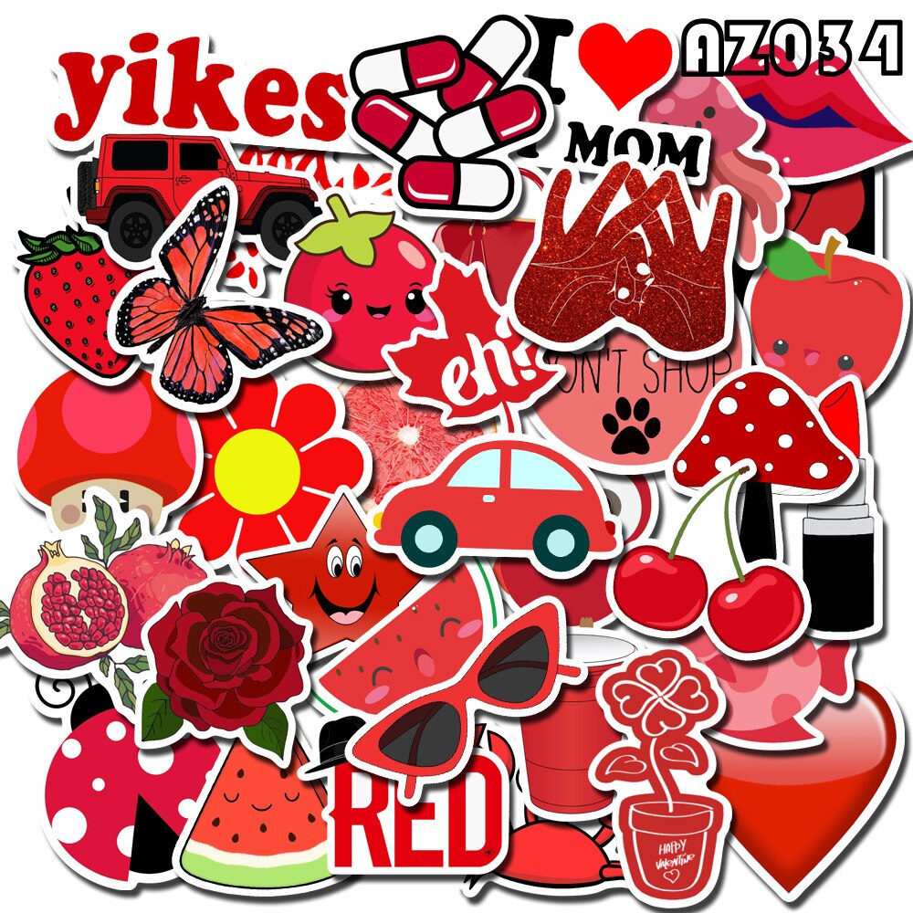 50pcs Vsco Girls Stickers Waterproof Skateboard Scrapbook Laptop Suitcase Decoration Sticker Graffiti Stickers for Kids Children
