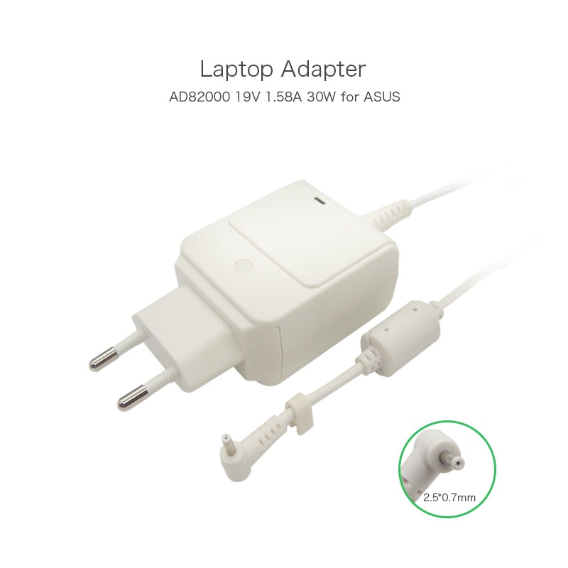 Originele 19v 1.58a 2.5*0.7mm 30w laptopvoeding voor asus  pc1011px eee pc exa 1004ch exa 1004uh ad82000 ac oplaadkabel