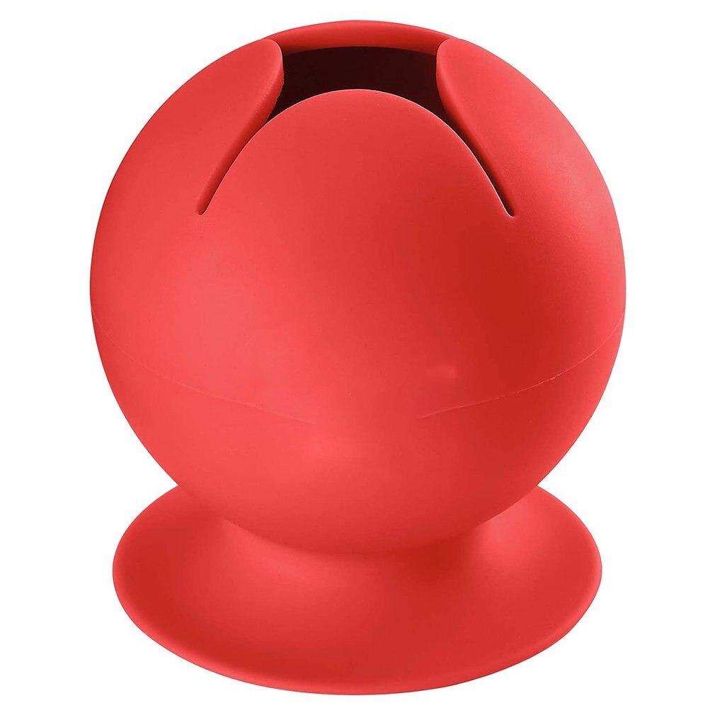 Compact Scrap Storage Ball Multi-function Silicone Storage Ball Lightweight Suction Vinyl Scrap Collector: Red