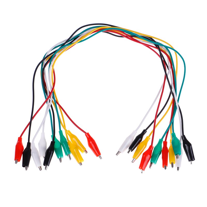 10pcs Alligator Clips Electrical DIY Test Leads Alligator Double-ended Crocodile Clips Roach Clip Test Jumper Wire