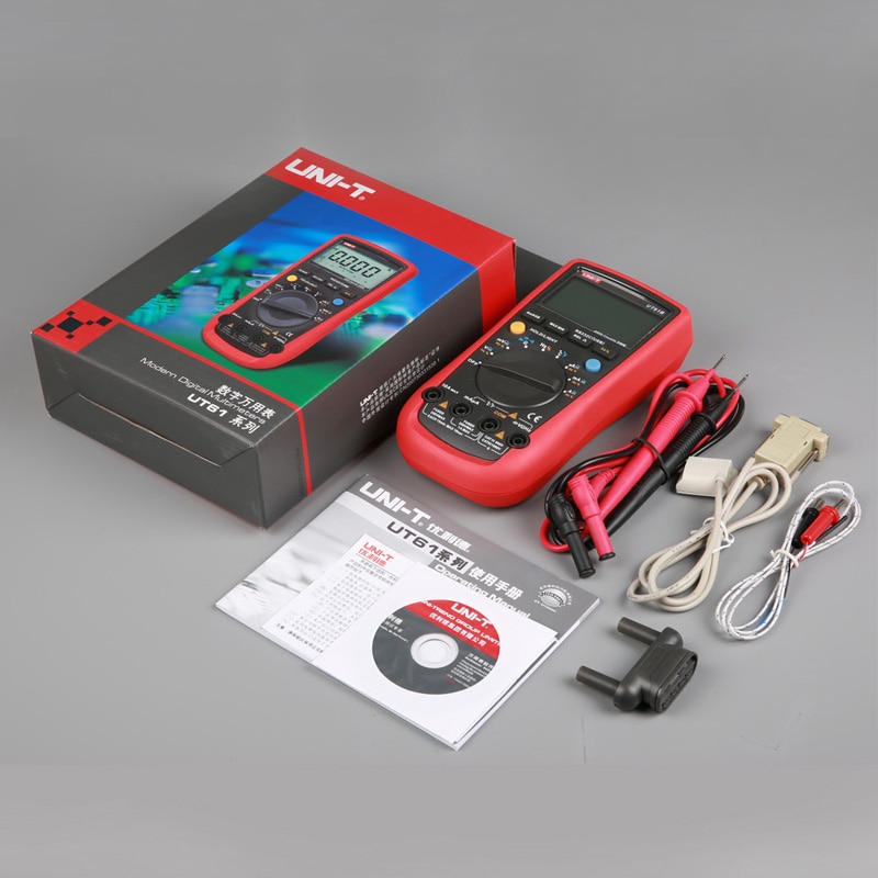 UNI-T UT61C Digital Multimeter AC 1000 V RS232 PC Verbinden Daten Berechnen Diode LCD Hintergrundbeleuchtung 0,5 S Schnelle Prüfung Temperatur