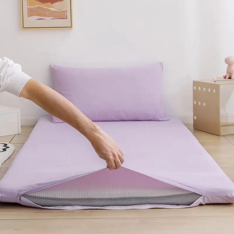 Wasart 360 ° Volledig Omsloten Met Ritssluiting Matrasbeschermer Couple/Student Enkele Dubbel Laken Bescherming Pad King Size: 1.0m (3.3 feet) bed / Bordeaux