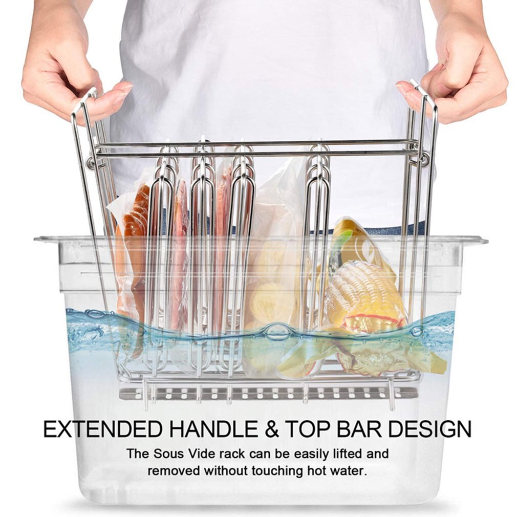 Stainless Steel Sous Vide Rack for Most 11L Sous Vide Cooker Containers Detachable Dividers Separator for Immersion Circulator