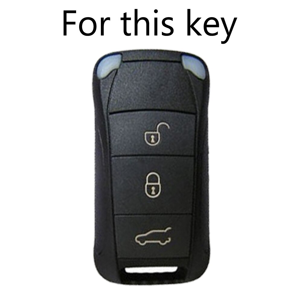 Silicone Car Key Case For Porsche Cayenne 2002 - Cover Keyless Remote Fob Shell Jacket Sleeve Protector